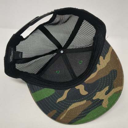 Panderosa Park Run '23 Snapback Trucker Hat Camouflage OS Adjustable Mesh Back