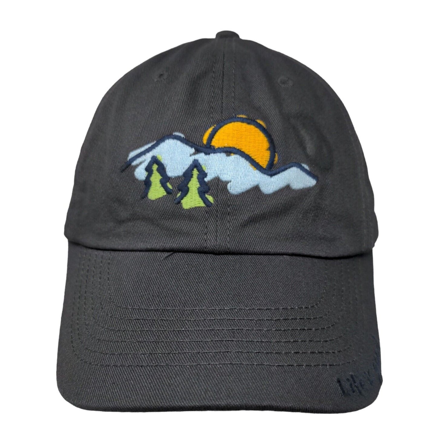 Life is Good Women's Slideback Hat Gray Embroidered Logo Cotton