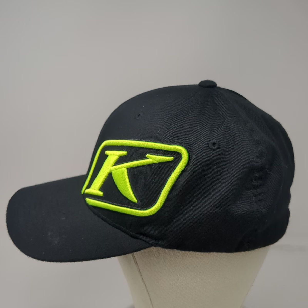 Klim Baseball Cap Black XL Technical Riding Gear Flexfit Embroidered Logo Hat