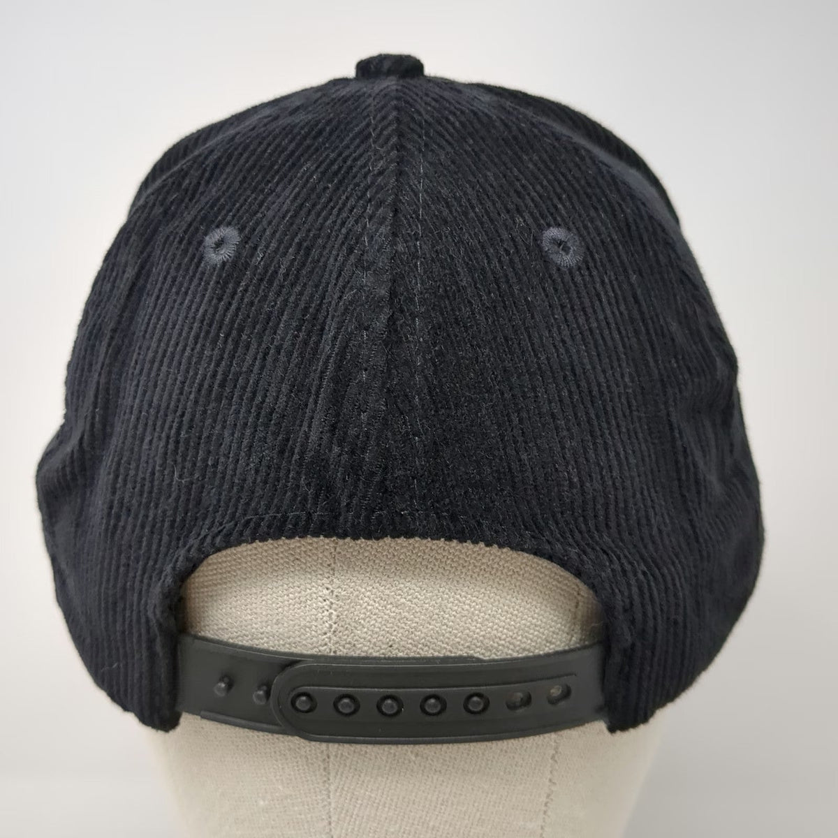 Tonkin Inc. 5 Panel Black Hat One Size Corduroy Rope CF Snapback Cotton Logo Cap