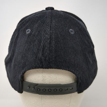 Tonkin Inc. 5 Panel Black Hat One Size Corduroy Rope CF Snapback Cotton Logo Cap