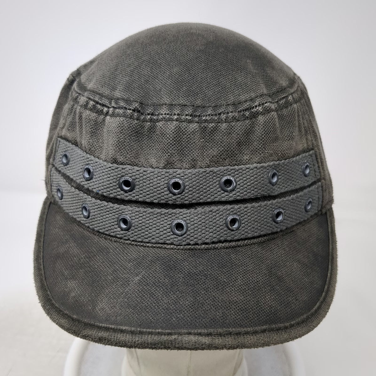 Converse One Star Army Cap Gray XL Decorative Bands Metal Eyelets Cadet Hat