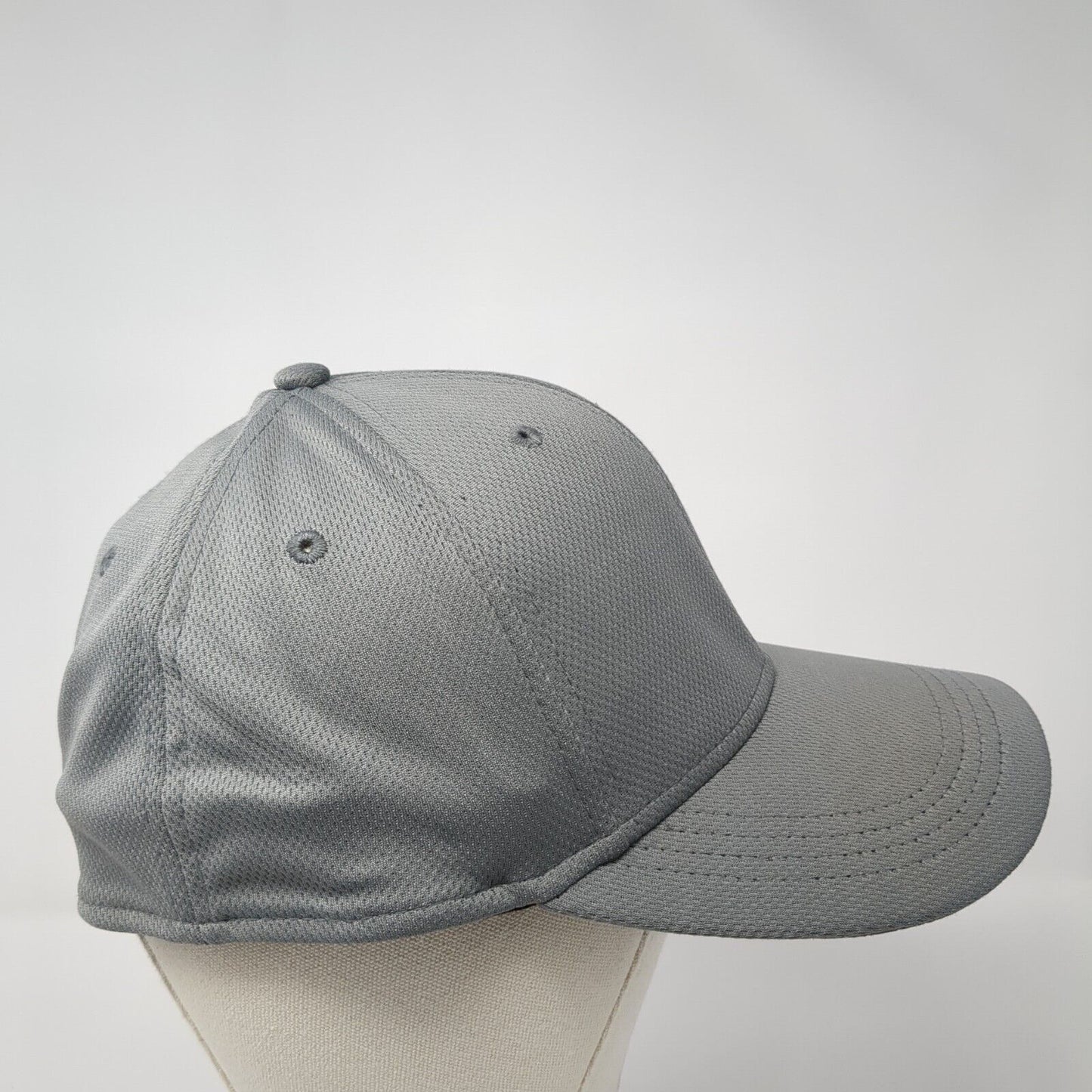 Athletic Works Fitted Hat Gray L-XL Stretch Blank Solid 6 Panel Outdoor