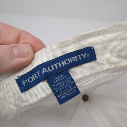 Blue Waters Marathon Trucker Hat White OS Adjustable Mesh Back Port Authority