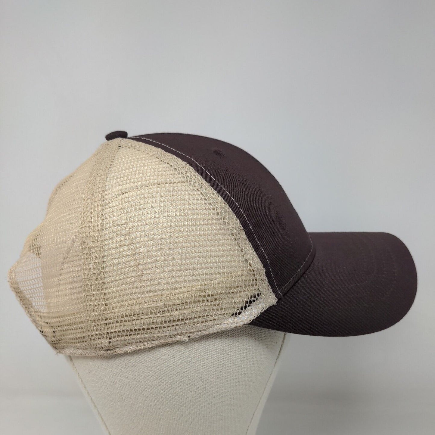Infinity Headwear Men's Snapback Mesh Back Hat Brown Size OSFM Blank