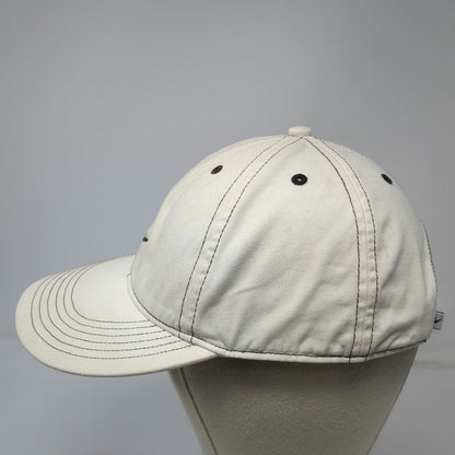 Nike Baseball Cap White Black Contrast Stitching Adjustable Strap Hat Vintage
