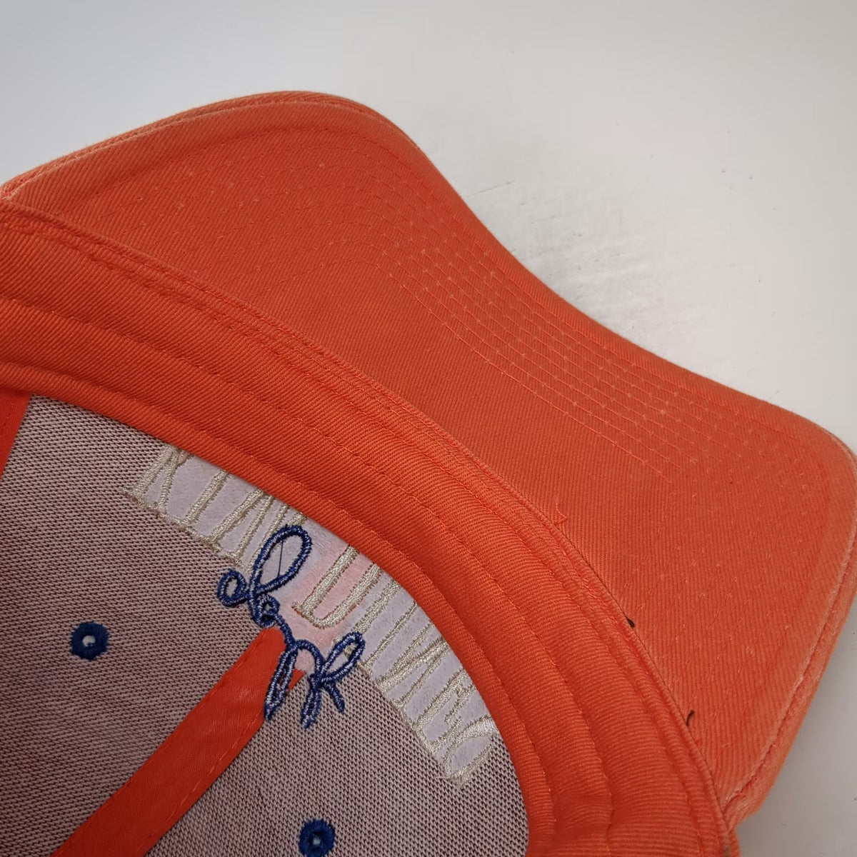 The Game Baseball Cap Orange Blue White One Size Kiva Dunes Golf Course Hat
