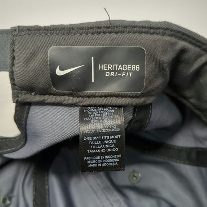 Nike Baseball Cap Gray One Size Heritage86 Dri-FIT Letter H Logo Slideback Hat