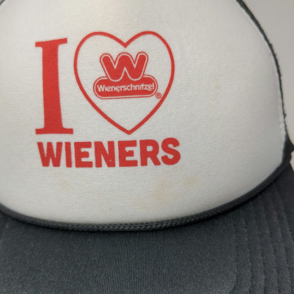 Clipper Trucker Hat Black One Size Snapback Mesh Wienerschnitzel I Love Wieners