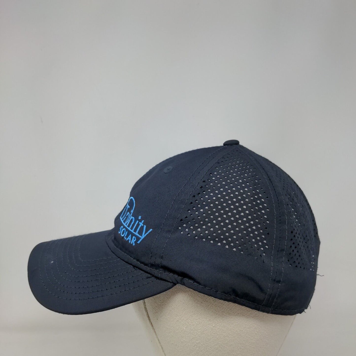 Trinity Solar Strapback Hat Blue OSFM Embroidered Laser Cut New Era
