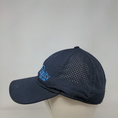 Trinity Solar Strapback Hat Blue OSFM Embroidered Laser Cut New Era