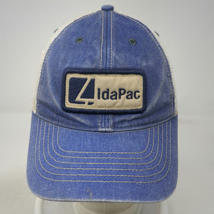 Legacy Trucker Hat Blue One Size IdaPac Mesh Snapback Green Underbrim Hat