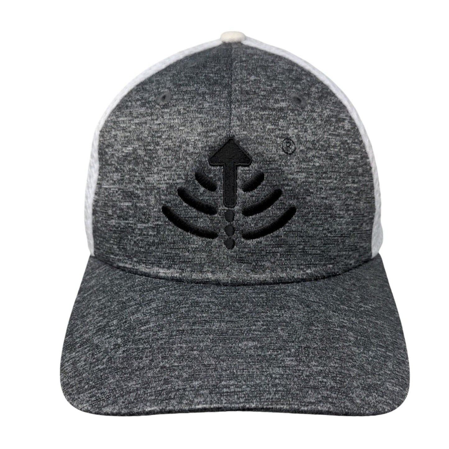 New Era 39Thirty Fitted Mesh Back Hat Gray Medium/Large Embroidered