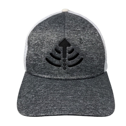 New Era 39Thirty Fitted Mesh Back Hat Gray Medium/Large Embroidered