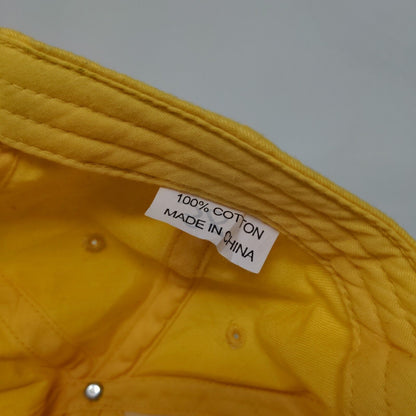 Unbranded Strapback Hat Yellow One Size Adjustable Solid 6 Panel Blank