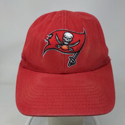 NFL Tampa Bay Buccaneers Strapback Hat Red OSFA Embroidered Logo Flag