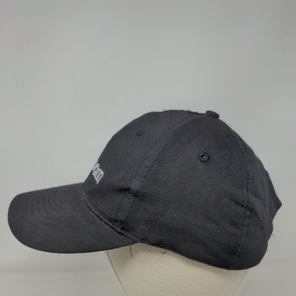 Groom Stretch Strapback Hat Black One Size Adjustable Embroidered Vented Holes