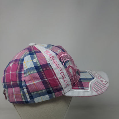 Washington DC Strapback Hat Multicolor One Size Embroidered Plaid