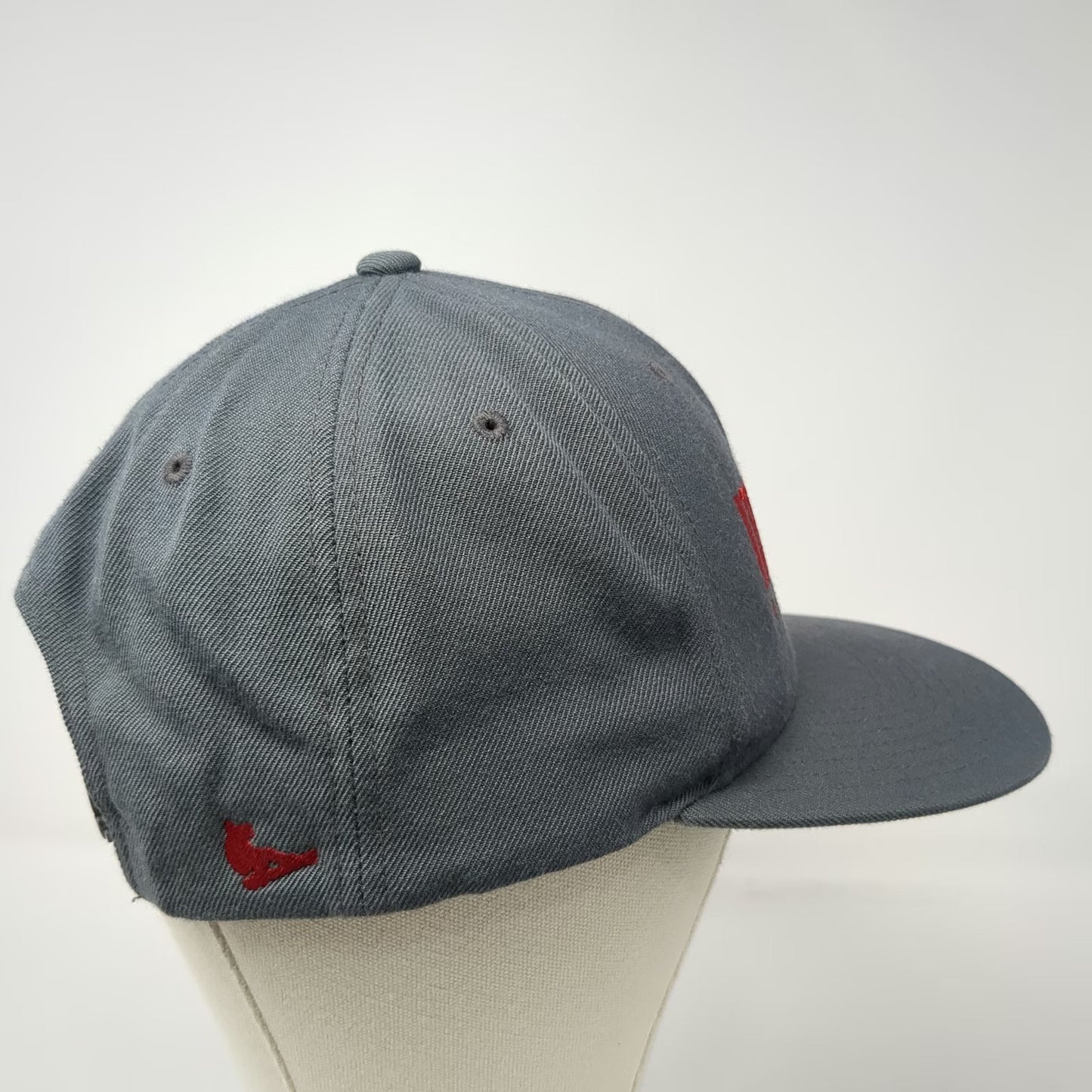 Yupoong Snapback Hat Gray One Size Breckenridge MyLife Logo Green Underbrim Wool