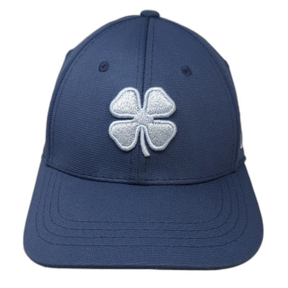 Black Clover Baseball Cap Blue M Clover Live Lucky Stretch Fit Textured Hat