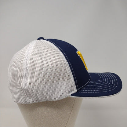 Letter M Fitted Trucker Hat Blue 6 7/8-7 3/8 Blue Embroidered Pacific Headwear