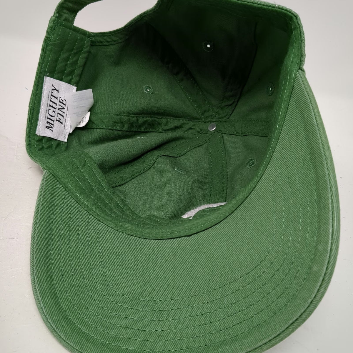 Mighty Fine Baseball Cap Green One Size Embroidered Flower Bouquet Slideback Hat