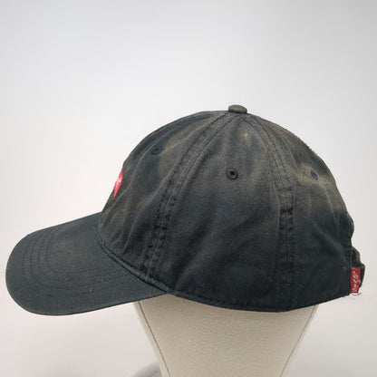 Levi's Baseball Cap Black One Size Red Patch Logo Hat Slideback Strap Cotton