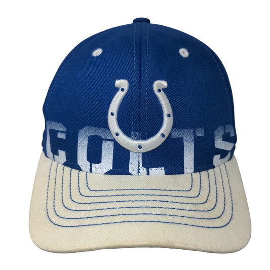 NFL Onfield Reebok Indianapolis Colts Fitted Hat Blue White Embroidered Logo