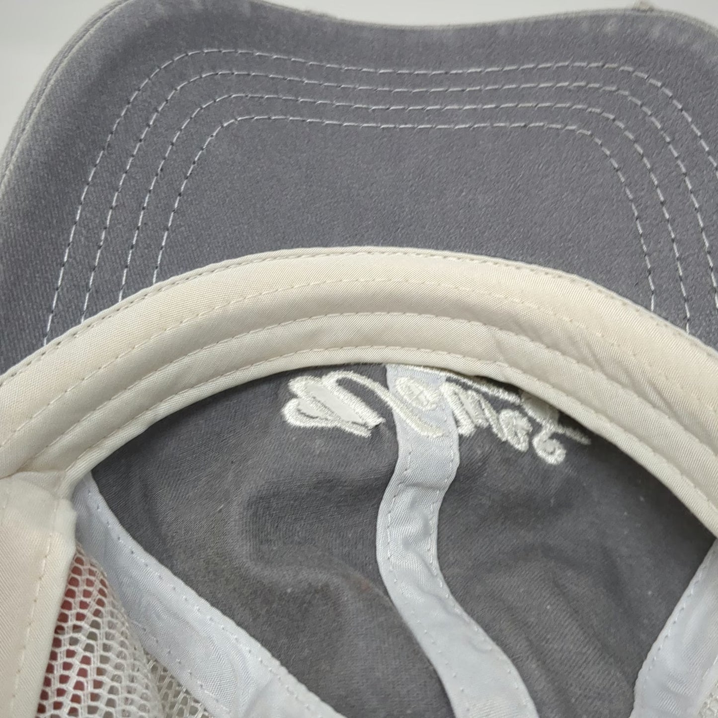 David and Young Trucker Hat Gray One Size Snapback Wolves ASA Mesh Distressed