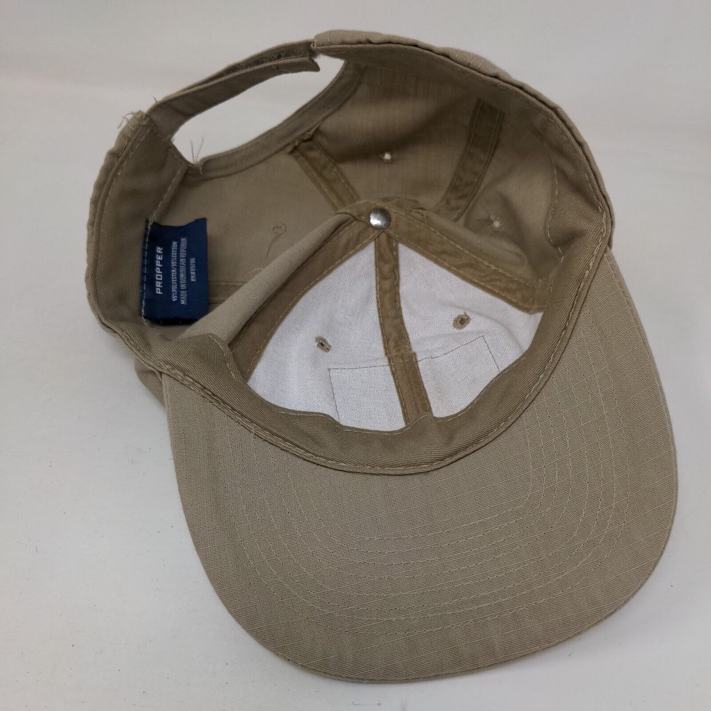 American Flag Lopez Strapback Hat Tan One Size Adjustable Patriotic Propper