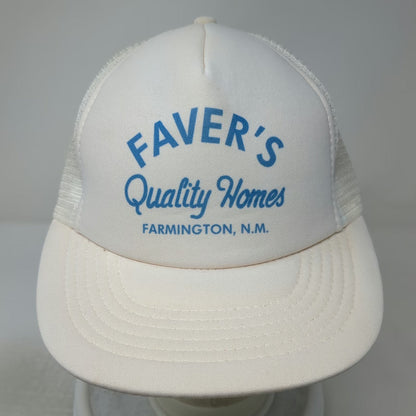 Designer Award Trucker Hat White One Size Faver's Quality Homes Farmington NM