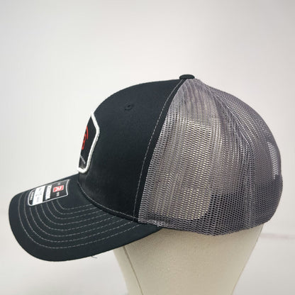 Richardson Trucker Hat Black One Size Bull Development Center Mesh Snapback
