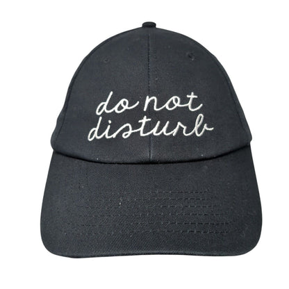 Do Not Disturb Strapback Hat Black One Size Adjustable Embroidered