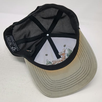 Top Level Trucker Hat Green One Size Deer Wildlife Mesh Snapback Hunting Woods