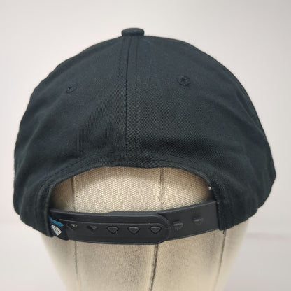 Diamond Supply Co. 5 Panel Black Hat One Size Cotton Flat Brim Snapback Logo