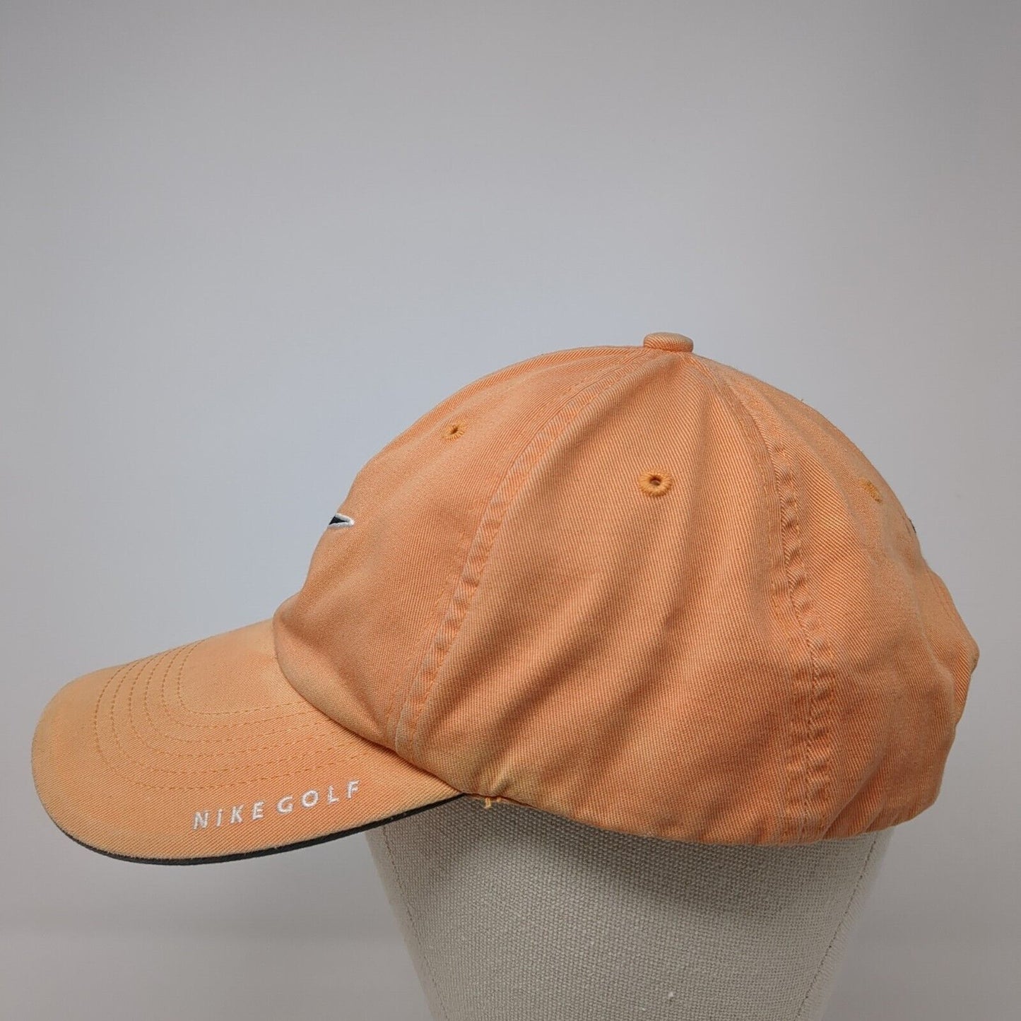 Nike Golf Strapback Hat Orange One Size Adjustable Embroidered 6 Panel