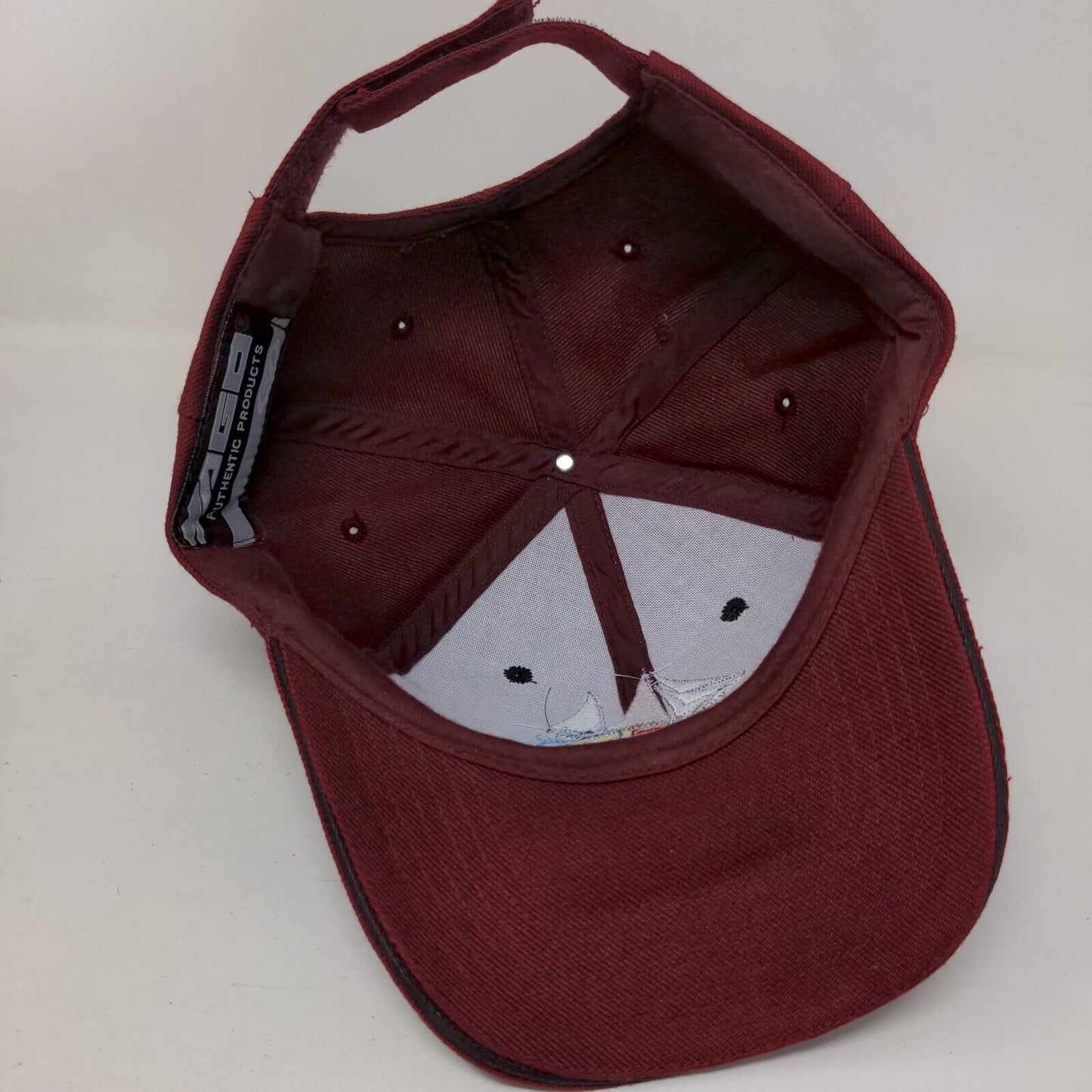Mazatlan Sailboat Strapback Hat Red One Size Embroidered 6 Panel
