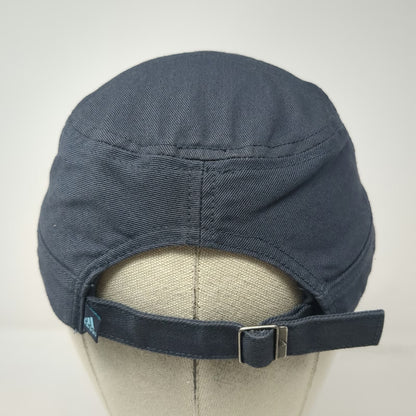 Adidas Army Cap Gray One Size Adjustable Cotton Hat Slideback Blue Patch Logo
