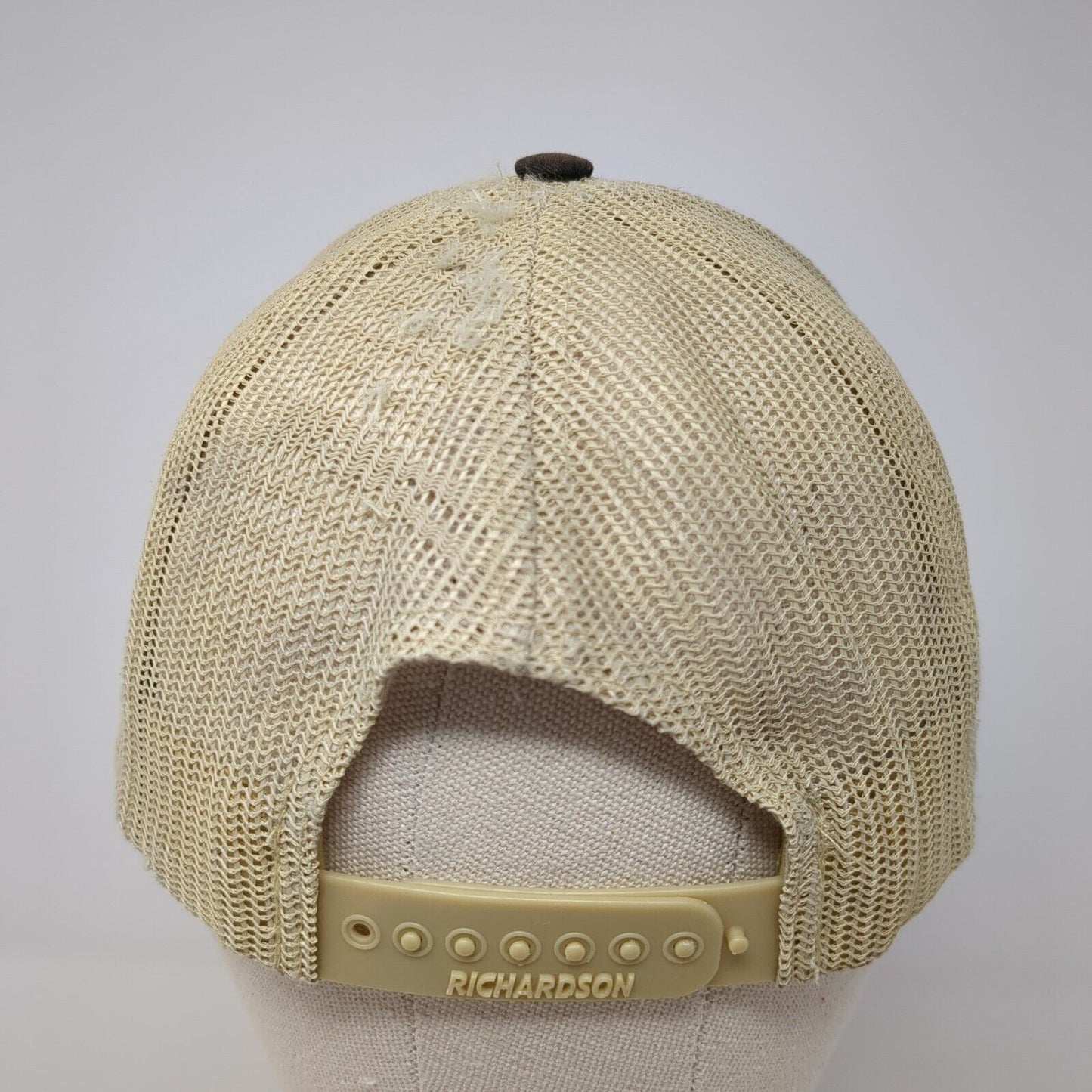 Rodeo Ranch Snapback Trucker Hat Brown One Size Adjustable Mesh Back Richardson