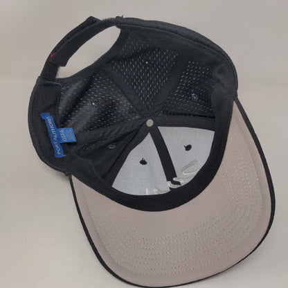 WV Strapback Hat Black OSFA Adjustable Embroidered Vented Holes Port Authority