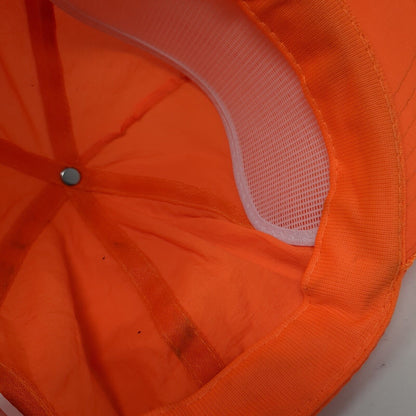 Unbranded Snapback Hat Orange One Size Adjustable 6 Panel Blank Rope
