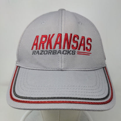 Russell Athletic Men's Strapback Hat Gray Embroidered Arkansas Razorbacks Logo