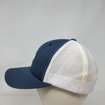 Salty Crew Fish Patch Snapback Mesh Back Trucker Hat Blue One Size Colorblock