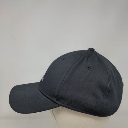 Adidas Strapback Hat Black One Size Adjustable Vented Holes 6 Panel