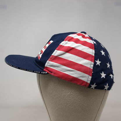 USA Flag Snapback Hat Multicolor S/M 4-7 Adjustable Place 6 Panel
