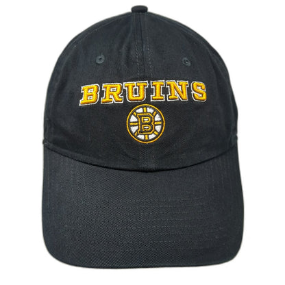 Boston Bruins NHL Fanatics Black Hat One Size Embroidered Logo Adjustable Cap