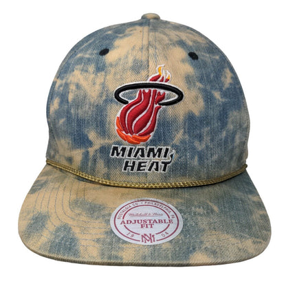 Mitchell & Ness Men's Snapback Hat Multicolor Embroidered Miami Heat Hardwood