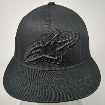 Alpinestars Baseball Cap Black XL Fitted Flexfit Tonal Logo Motorcycle Hat
