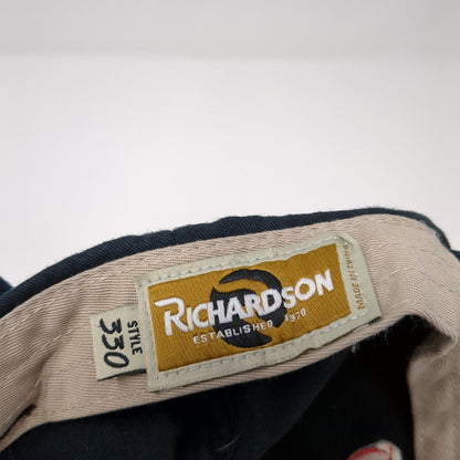 Richardson Slideback Hat Black One Size Adjustable Embroidered Style 330 Cotton