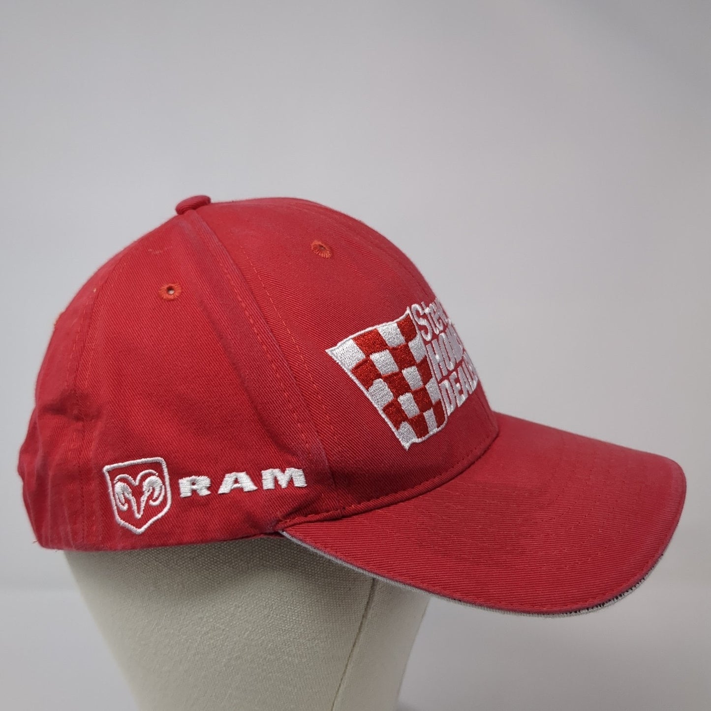 Steve's Hometown Dealerships Strapback Hat Red One Size Solid Ford Ram